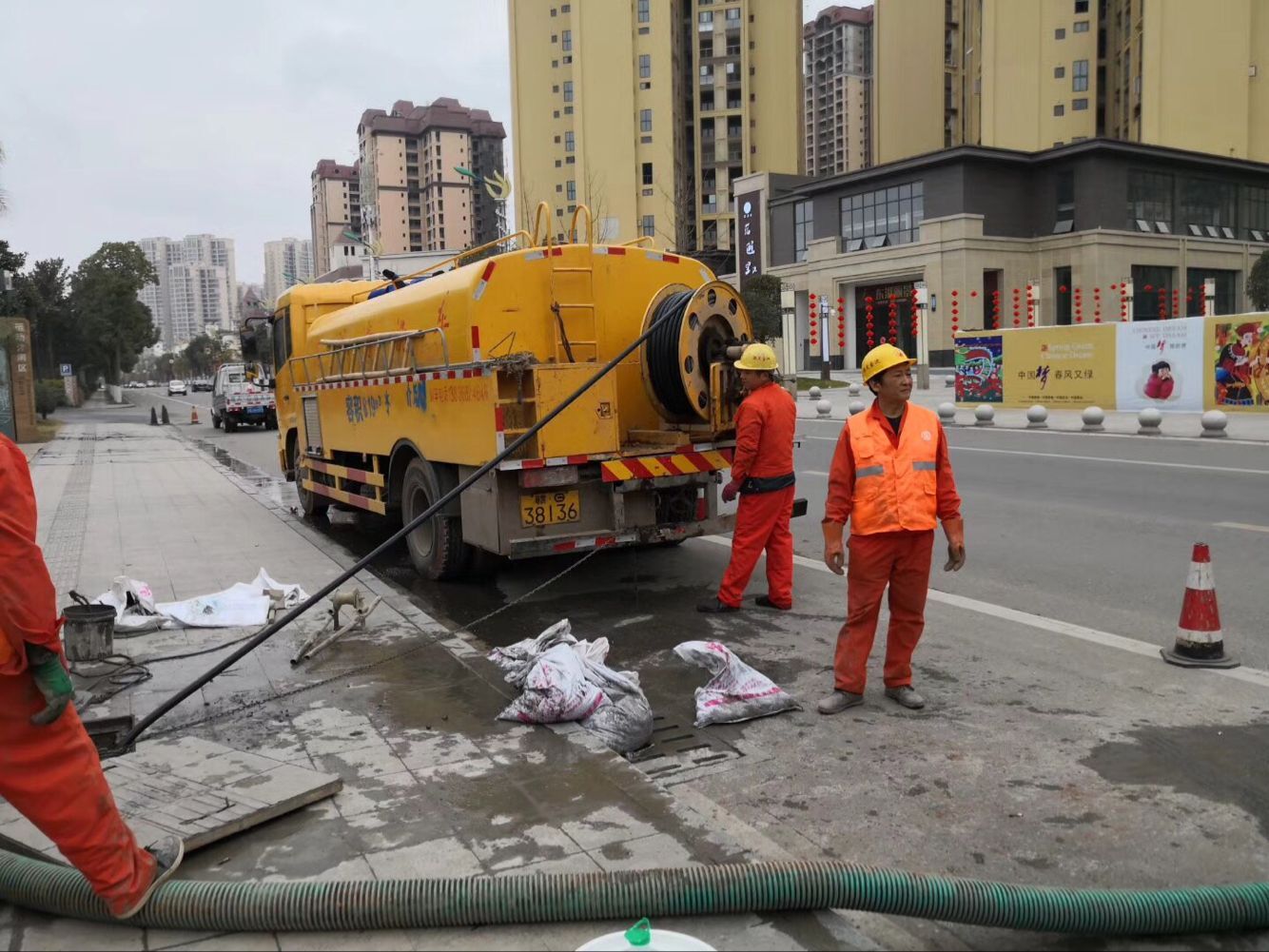 阳江镇排污管道清淤-管道清洗